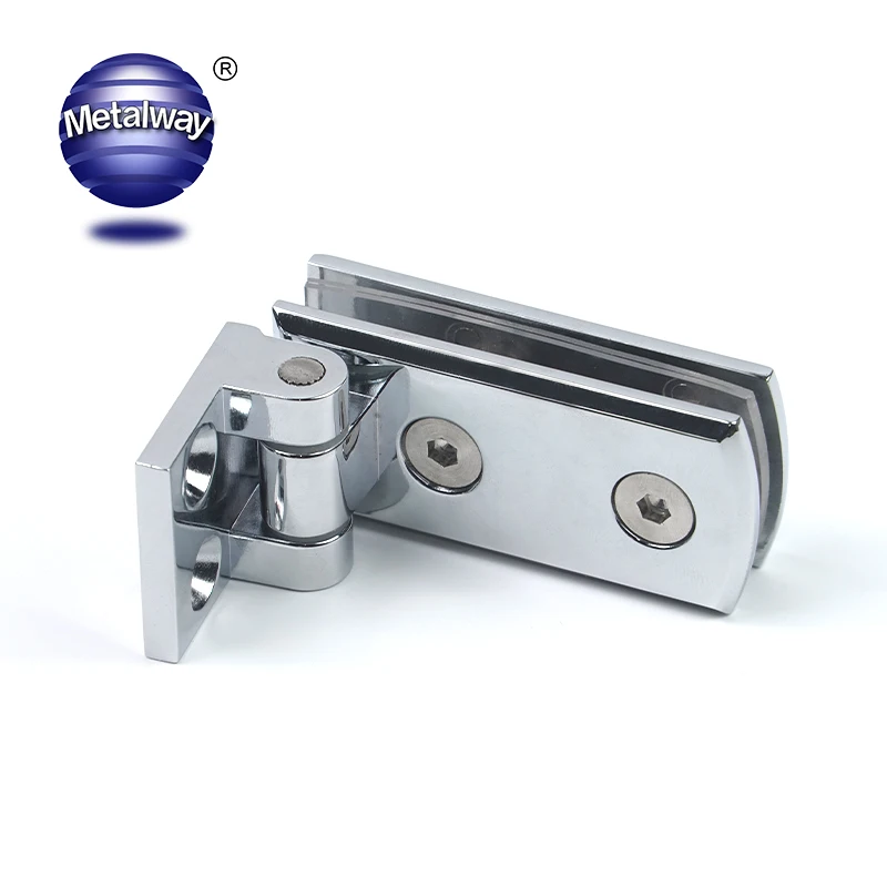 90 Degree Glass Hinge Wall Mount Glass Hinges Clamp Zinc Alloy Shower Hinges