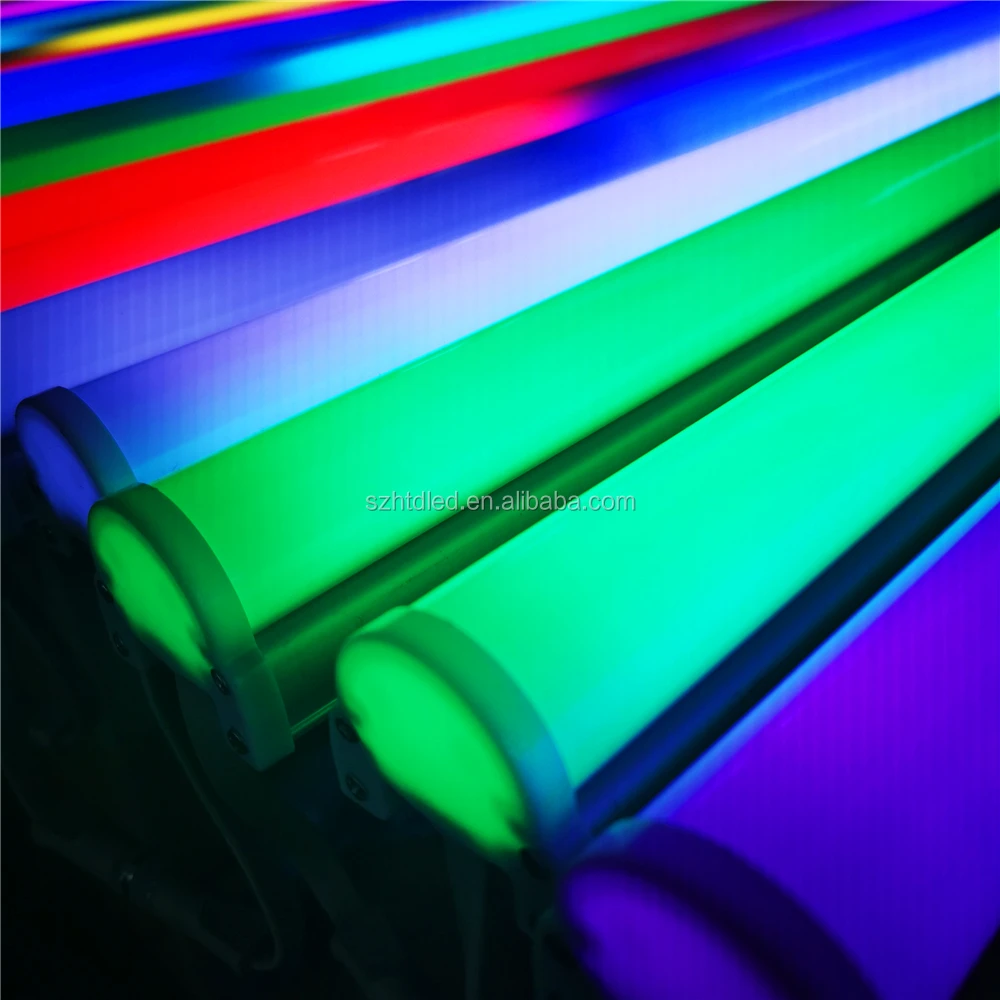 Outdoor Programmable Hurdle Guardrail Facade Building Lamp DMX RGB Led Digital Tube Rgbw Light