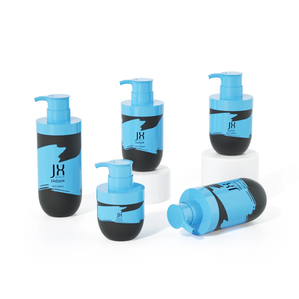 Refillable 100 150 200 250 ml empty skincare packaging plastic pump bottles shower gel shampoo and conditioner bottles