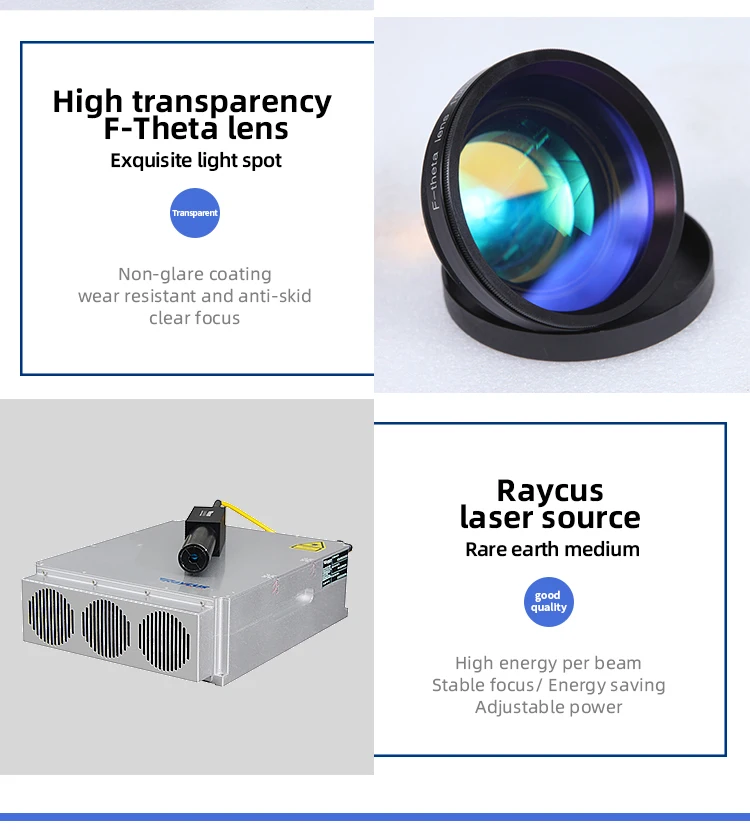 Enclosed Raycus 50w Fiber Laser Marking Machine Large Marking Equipment Memory Card Print On Metal