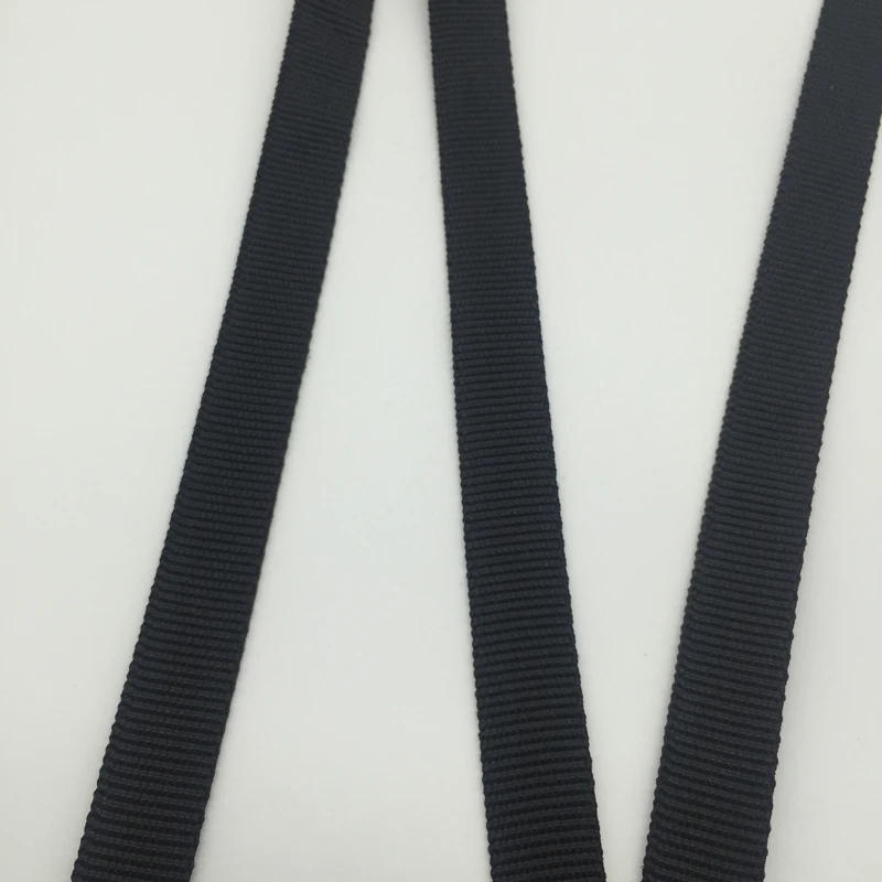 
High Quality Thicken Black 16MM Polypropylene Ribbon PP Plain Webbing For Zipper Puller 