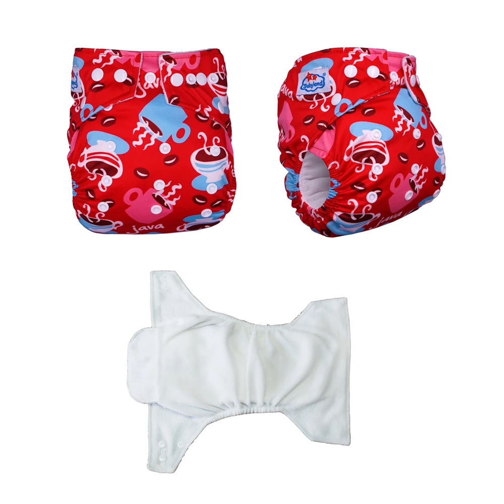 Supply Wholesale Price Reusable  Nappies Pants Set Baby Cloth  One Size Adjustable Washable Diaper With Pads