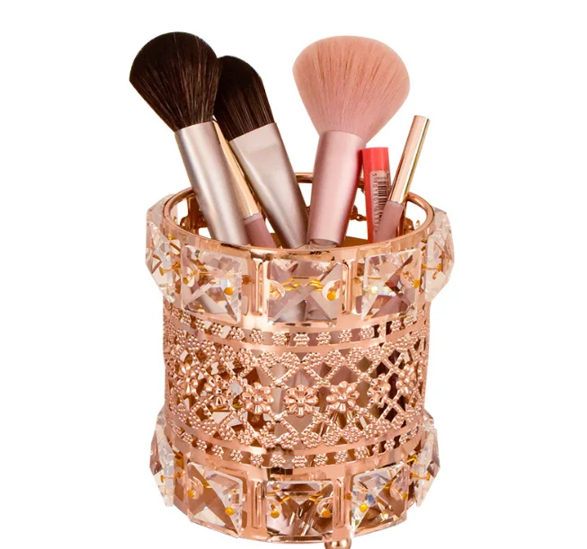 Crystal Golden reticular Pen Container Instagram Popular Style Pen Container