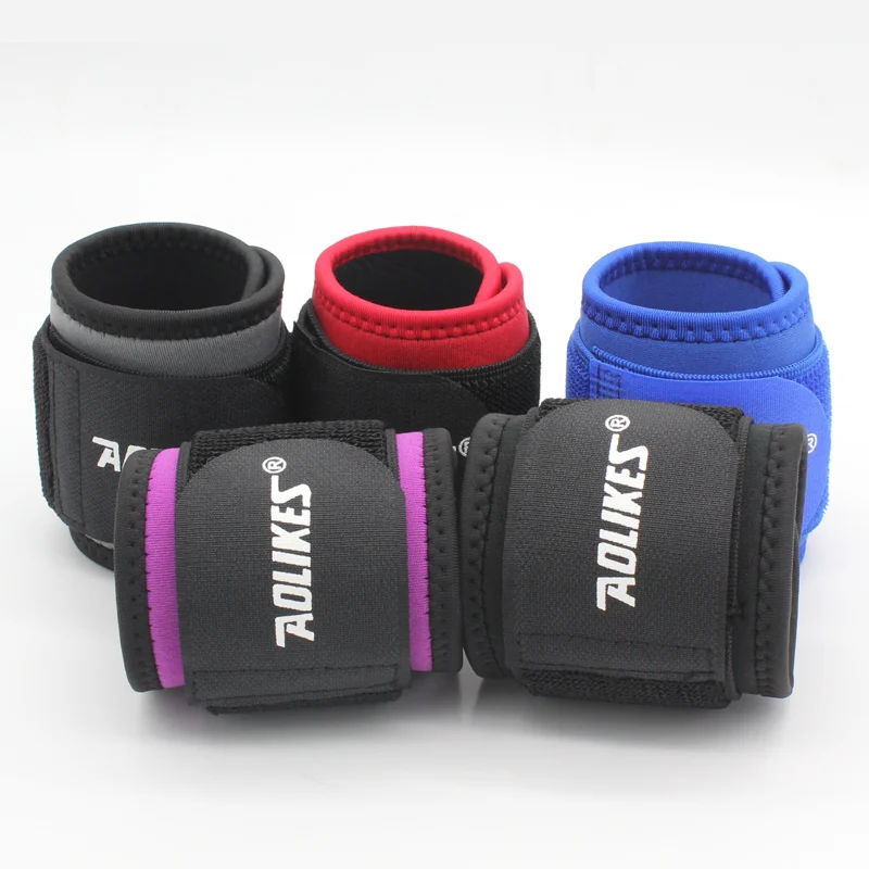 Aolikes 7936 Neoprene Wrist Brace Wraps Support For Weight Lifting hand support with adjustable wrist straps