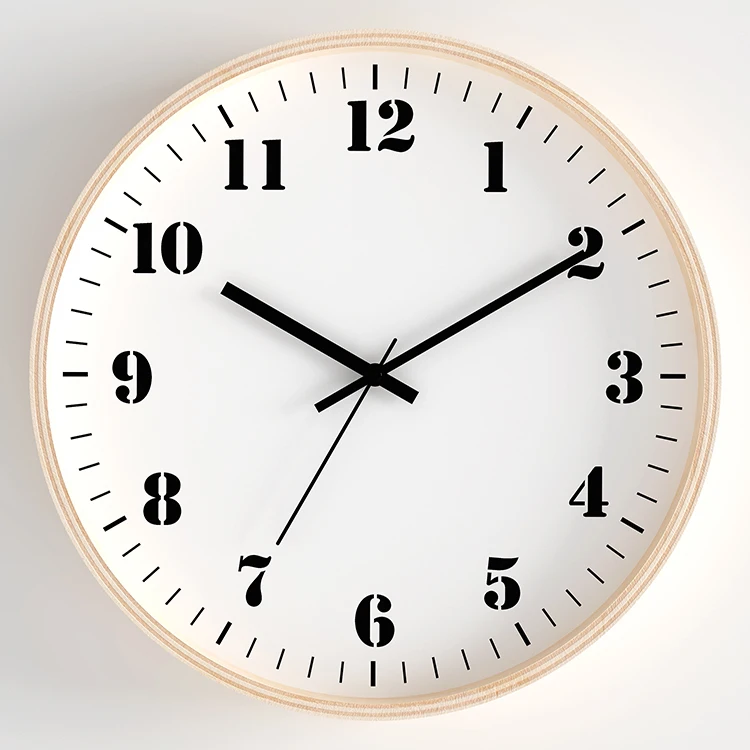 Manufacturer Original Color Battery Operalted Modern Wall Clock Wood For Bedroom Living Room
