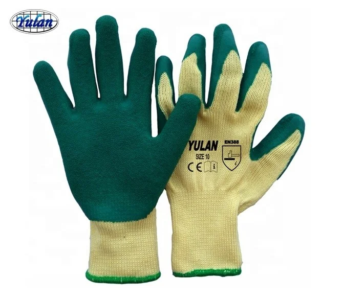 Yulan DLC605 Knitting Cotton Liner Latex Dipping Gloves Work Gloves