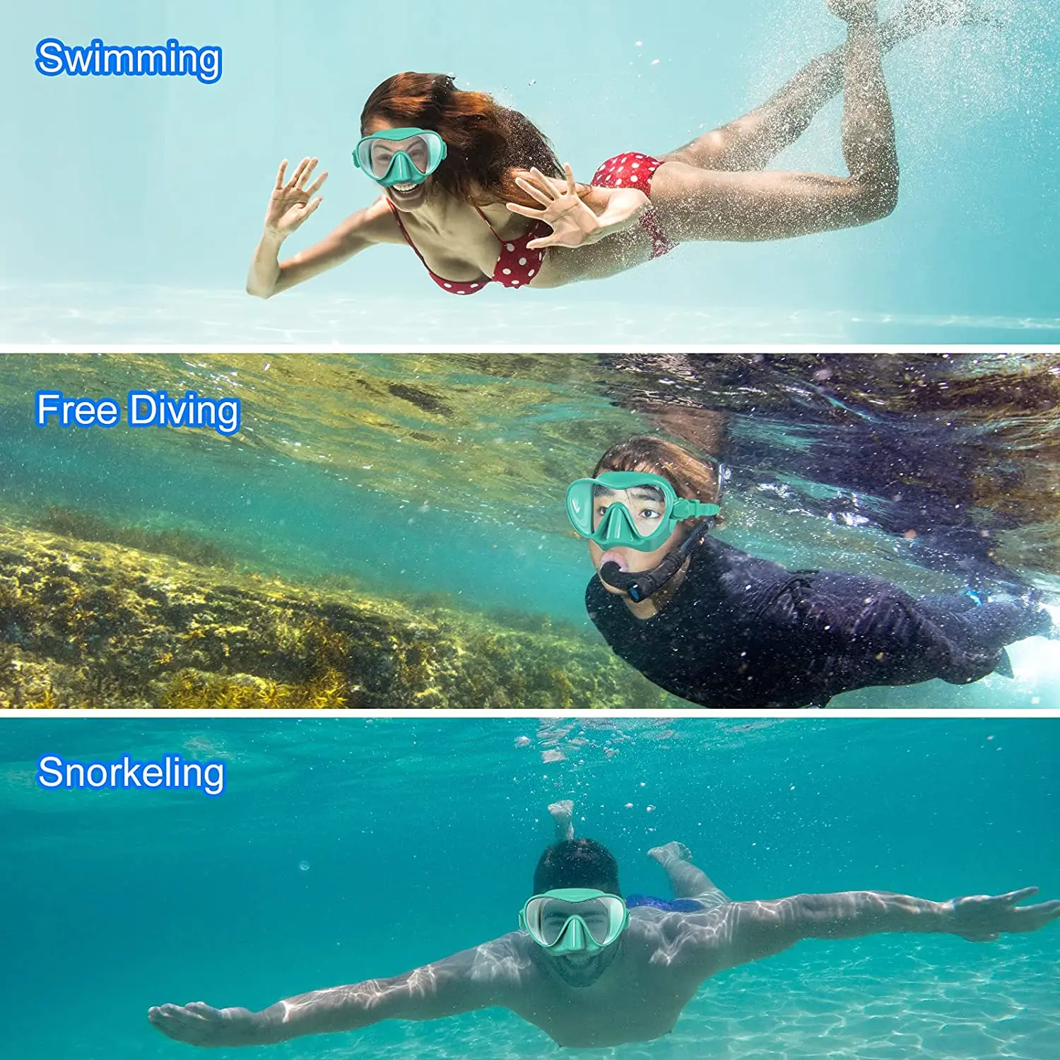 New Design Cheap Price Frameless Silicone Diving Mask Similar As Cressi