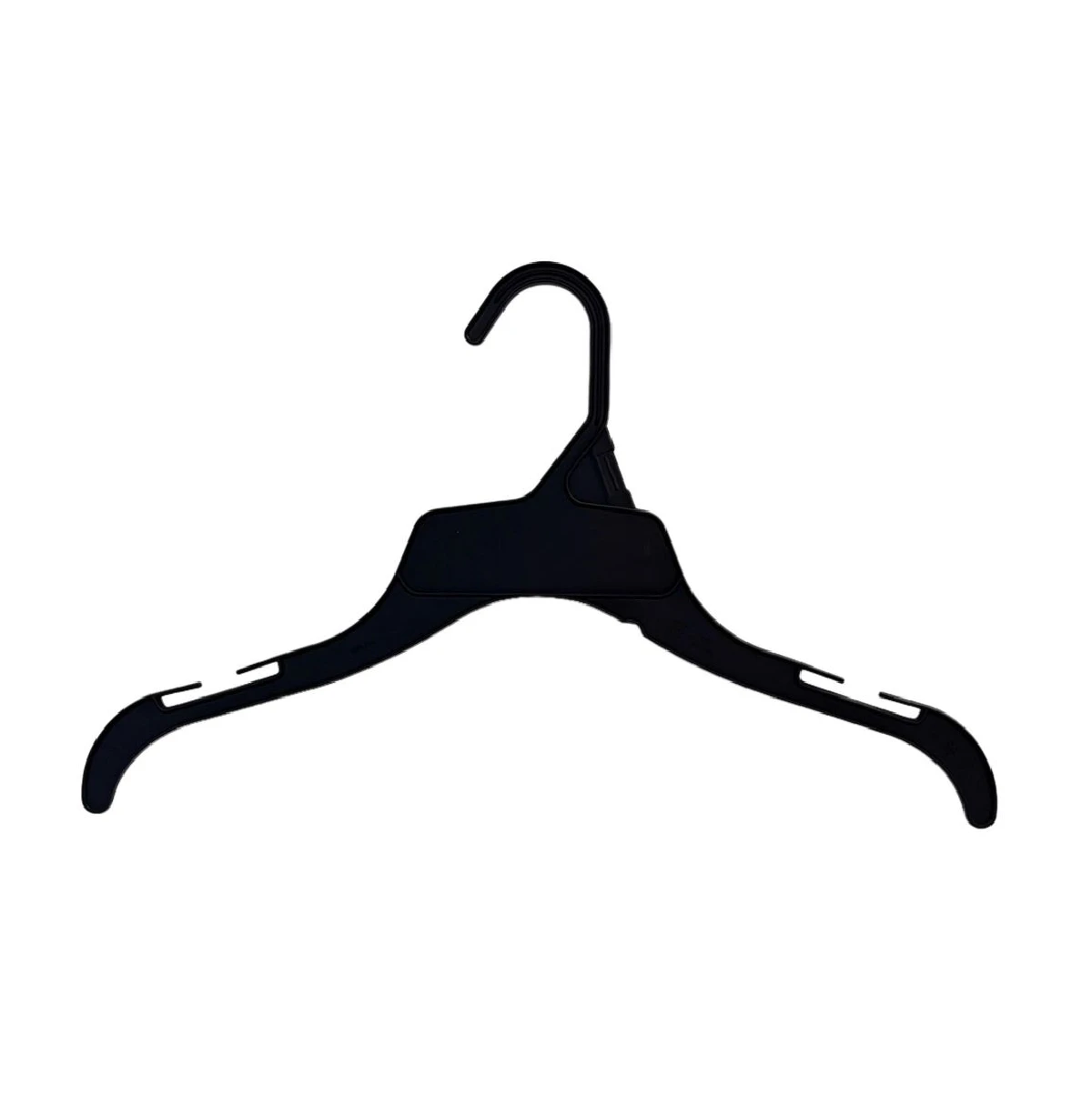 Верхняя вешалка 14 дюймов черная пластиковая вешалка-противоскользящие пластиковые вешалки заводская цена модель 489 оптом