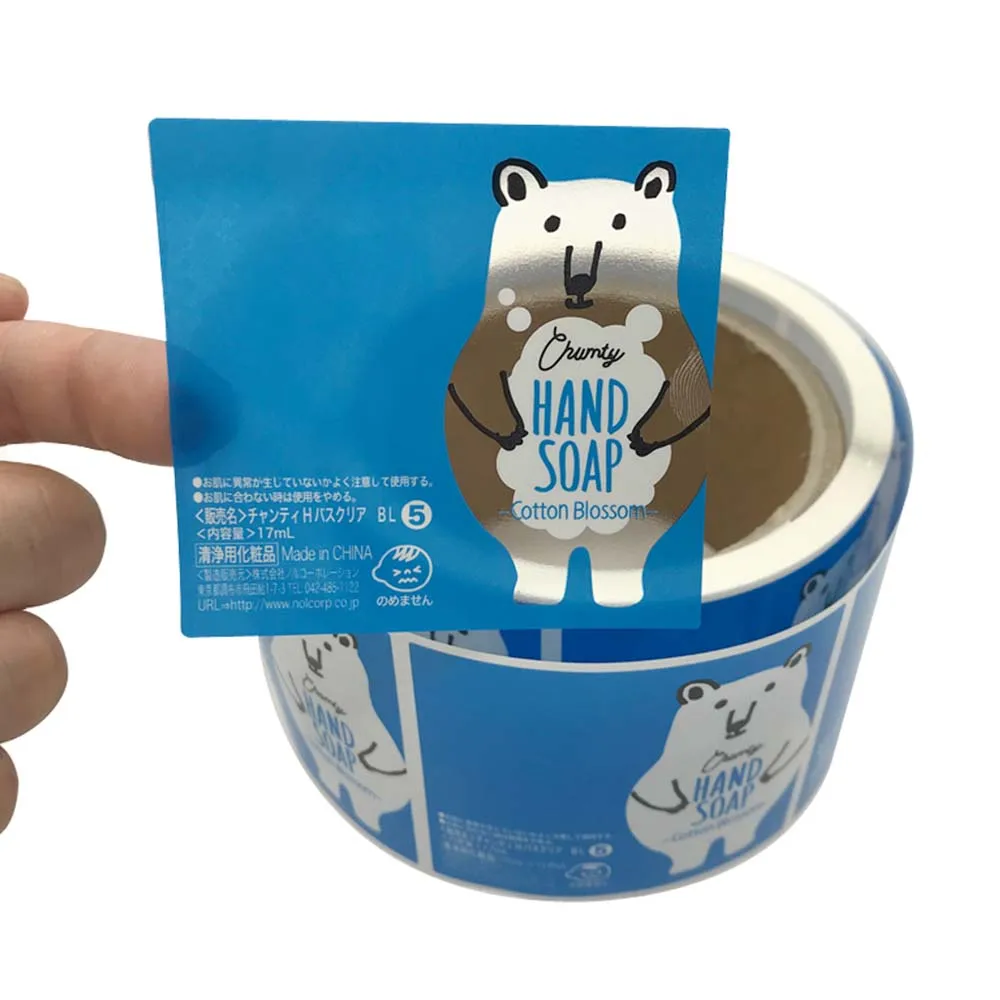 Rectangle Style Transparent Synthetic Paper Roll Or Sheet Labels Clear Cosmetic Sticker Labels