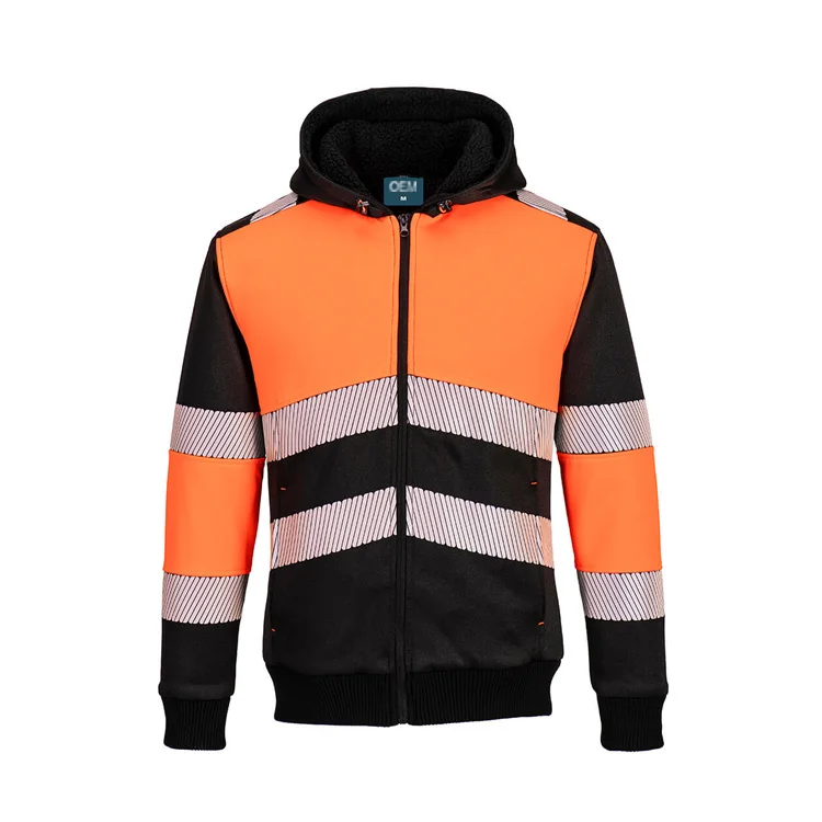 Pullover Safety Uniform High Visibility Long Sleeve Shirts workwear sweat reflective shirts men workwear