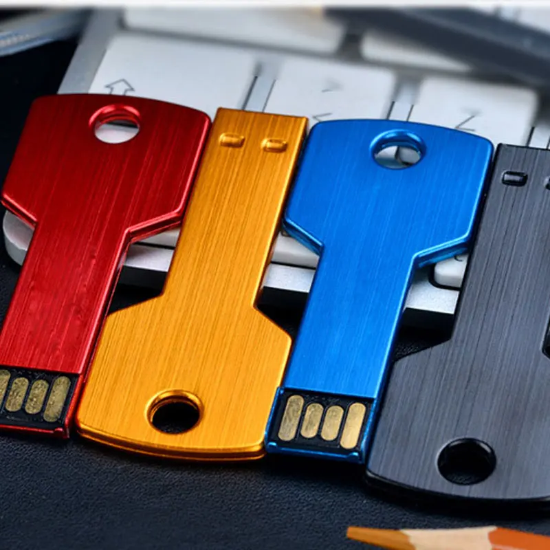 Оригинальный металлический USB-накопитель в форме ключа на заказ 8 ГБ 16 32 Гб поддержка 2 0