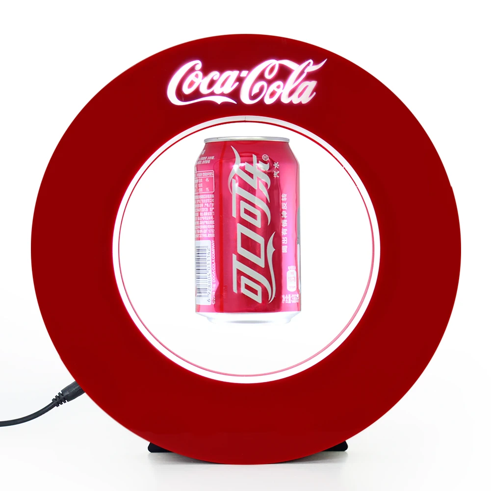 Led Light Drink Water Magnetic Levitating Floating coke Beer Can Bottle Display