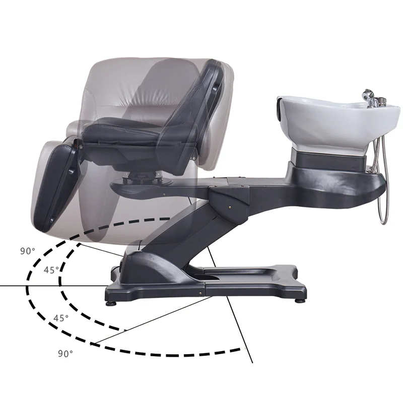 2 In 1 Electric Shampoo Bed Hair Head SPA Massage Table Beauty Washing Chair Japanese  Salon Equipment Set for Hair Salon