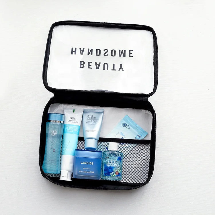 Travel Luggage Pouch Custom Clear Transparent PVC Travel makeup Toiletry Bag