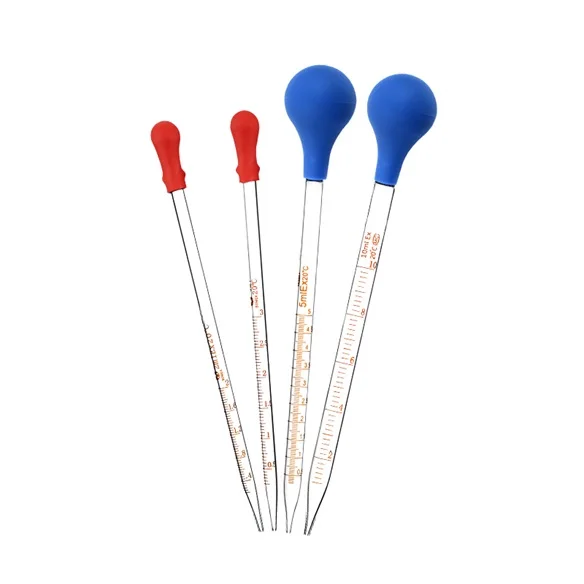 Factory wholesale cheap silicon dioxide round glass graduated dropper