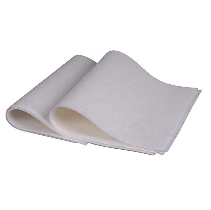 
Factory customized pet white polyester hot pressed needle punched felt 