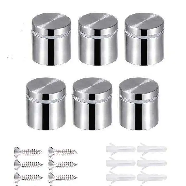 Fasteners Billboard Fixing Screws Nylon Spacer Stainless Steel Sign Standoffs Glass Railing Standoff