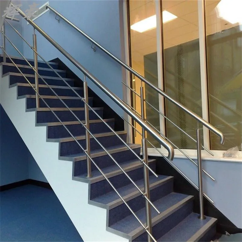 Staircase Stainless Steel Balustrade Steel Rods Railing Design Indoor Outdoor Application