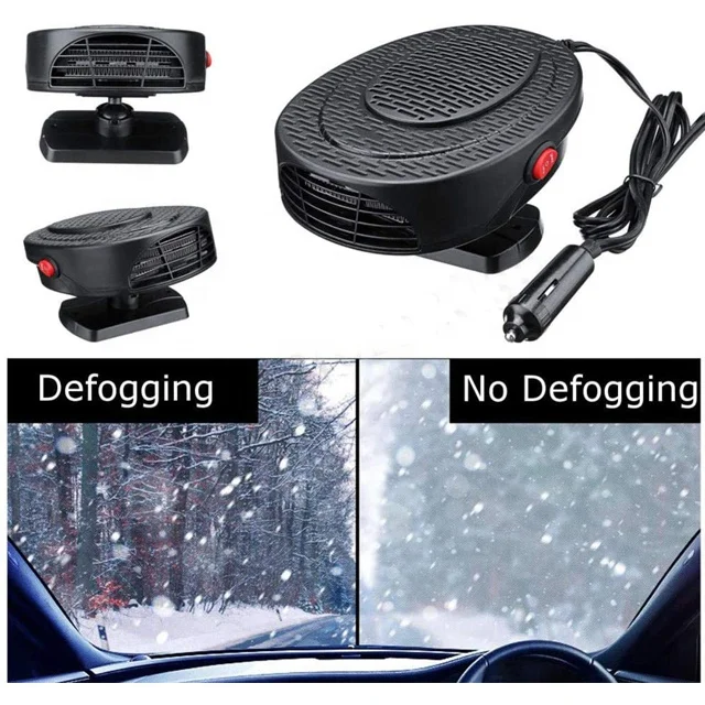 Hot Sales Portable Electric 2 in 1 Defroster PTC Ceramic 12V car heater fan