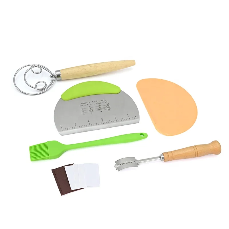 small Order Custom color Indonesian Rattan Round / Oval Bread Sourdough Proofing Basket Sets With Bread Lame Liner Dough Scrap