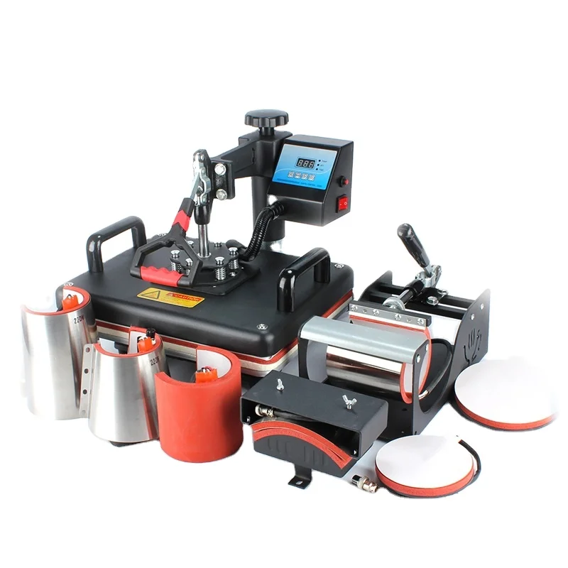 8 in 1 combo heat press machine t-shirt sublimation printing machine t shirt mug heat press machines