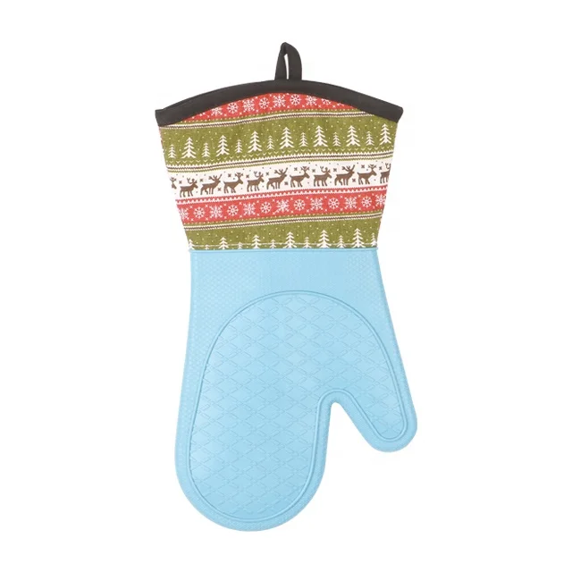 Wholesale Long Soft Inner Lining Silicone Oven Mitt Baking Cooking Silicone Custom Oven Mitts
