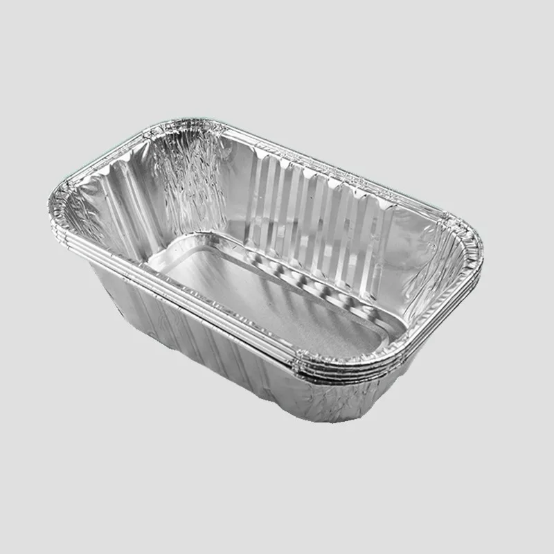 household disposable aluminum 1lb loaf baking container oven safe foil pan with lid
