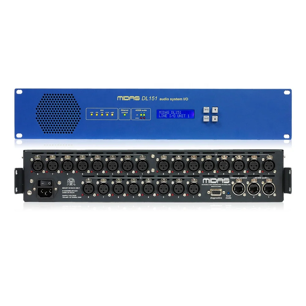 Midas DL151 Stagebox 24-Channel XLR Mic/Line Inputs With Midas Mic Preamps For Midas Digital Mixer