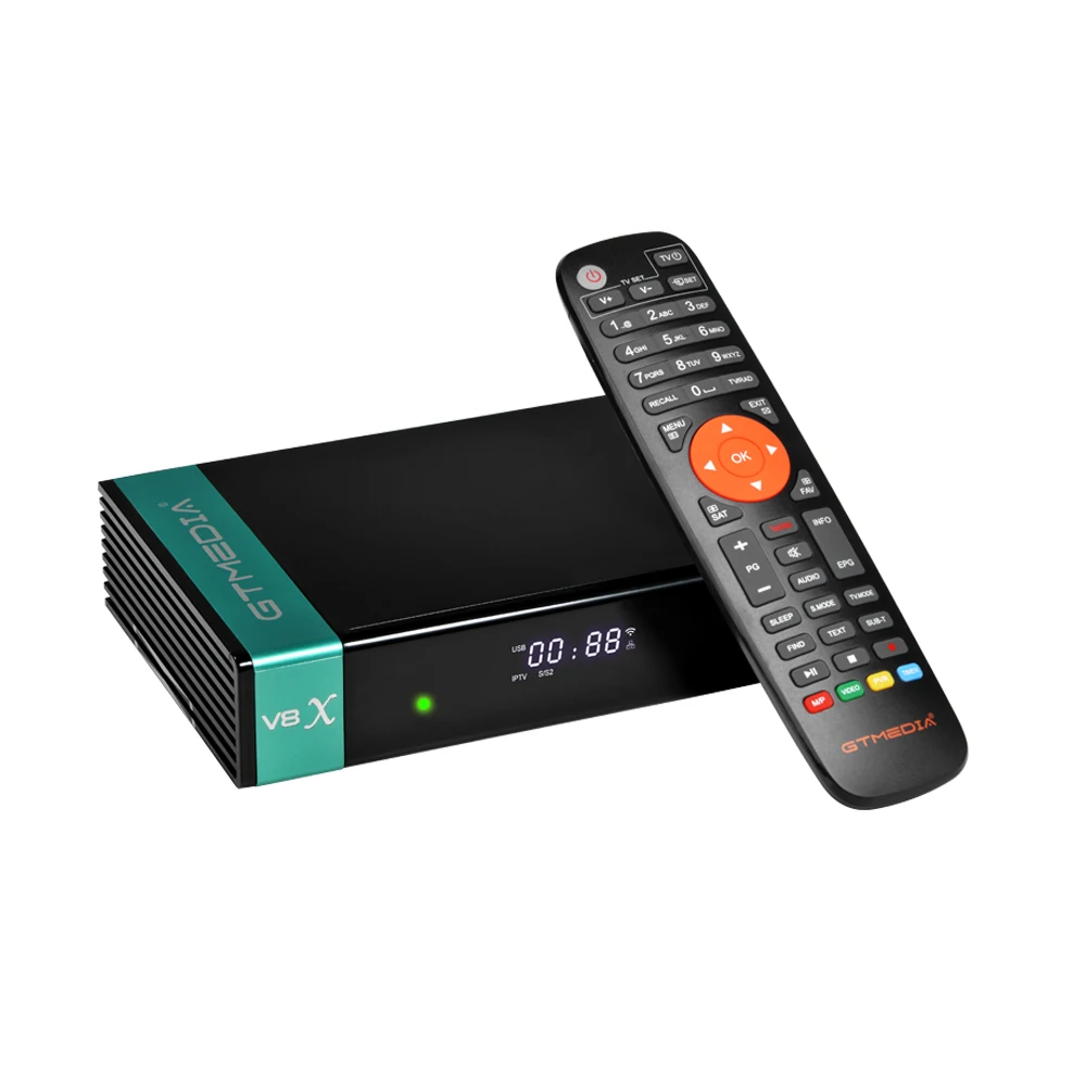 Спутниковый ТВ-приемник GTmedia V8X DVB S2/S2X H.265 встроенный модуль Wi-Fi 2 4 ГГц со слотом для карты