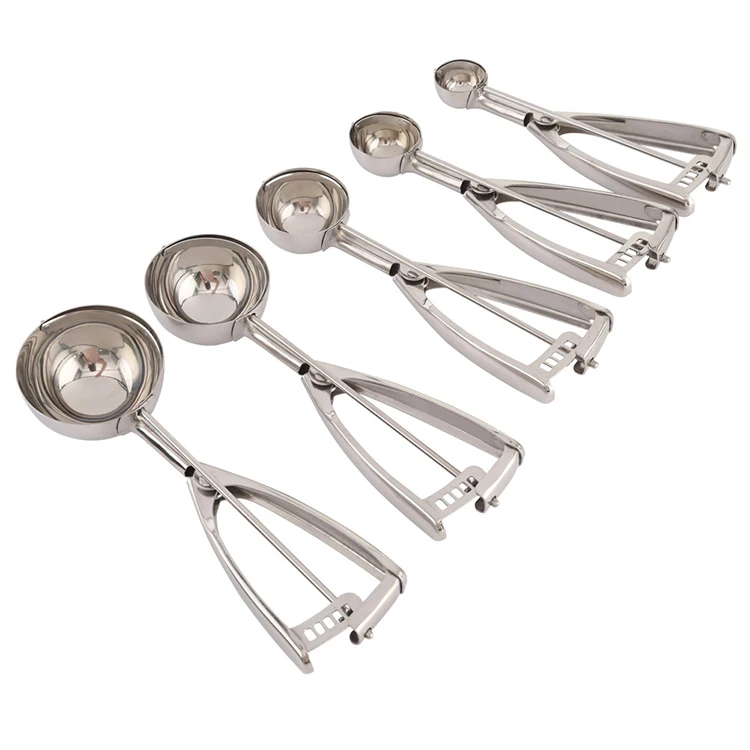 3pcs Stainless Steel Cookie  Scoops and Ice Cream Scoops