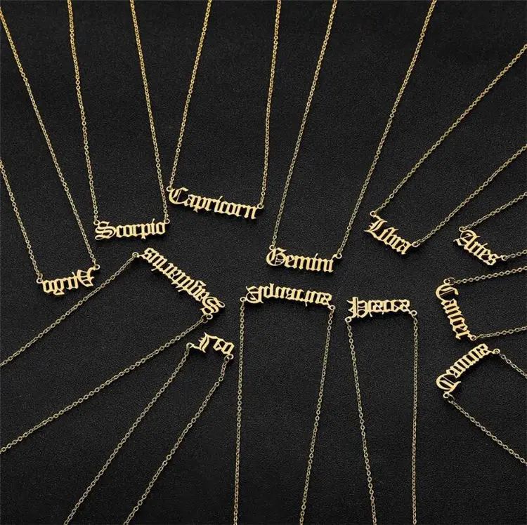 Manufacturer custom name necklace,personalised jewellery no fading gold letter necklace,name jewelry wholesale women necklace