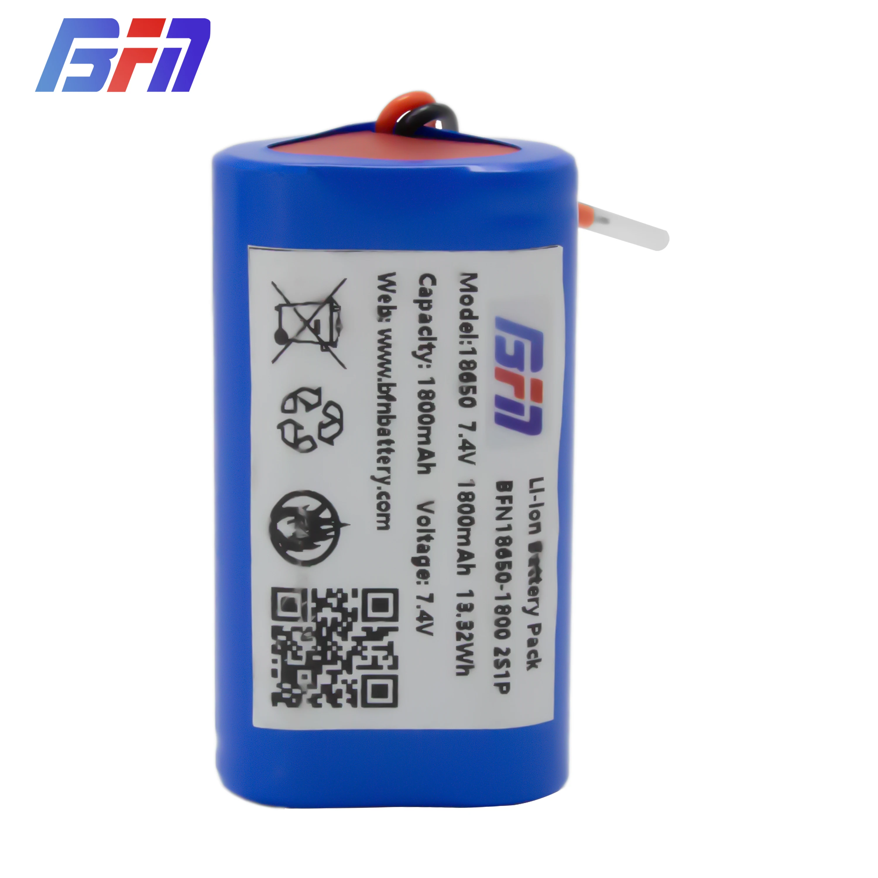 Factory price 7.4v 1800mah 18650 li ion battery packs