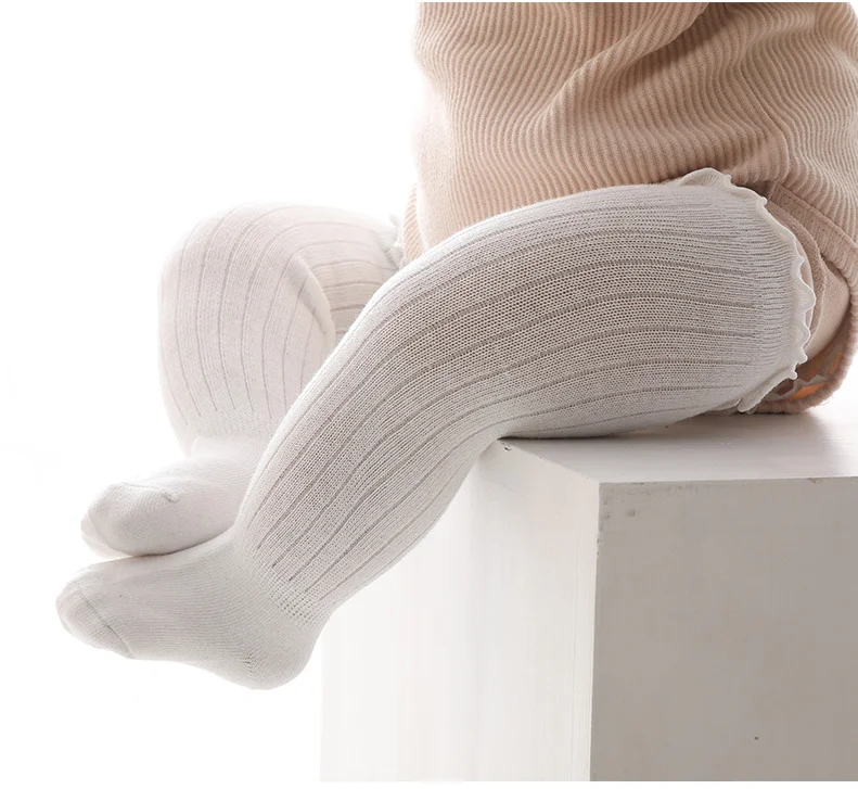 solid color lace  baby winter socks baby   knee high baby soc