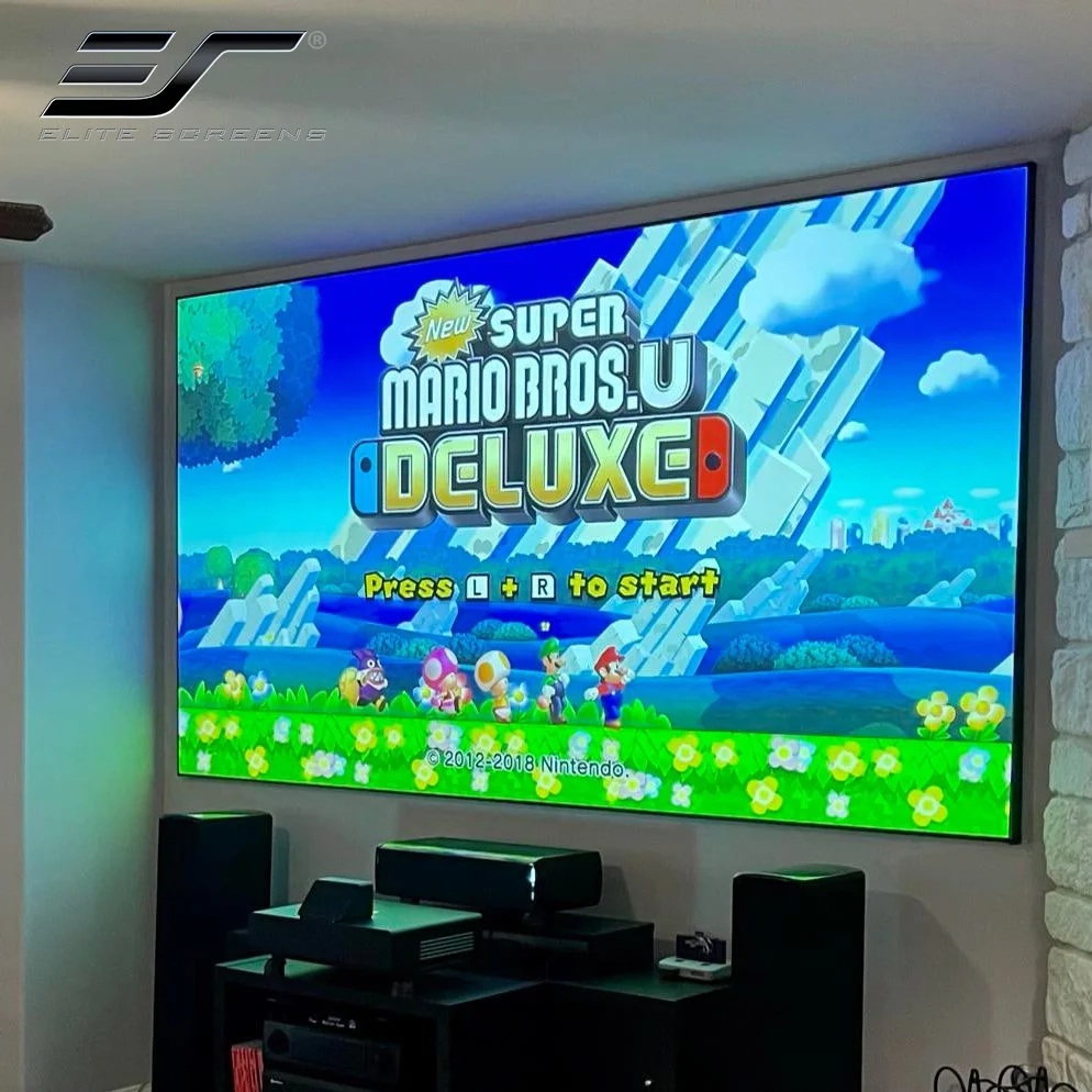 TOP Sales 120' Ambient Light Rejecting Fixed Frame Ultra Throw Projector Screen Black Crystal ALR