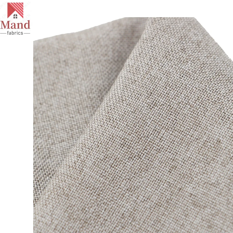 Mand textile retail good cheap best selling modern 100% polyester plain textured oxford linen  recliner sofa fabric per meter