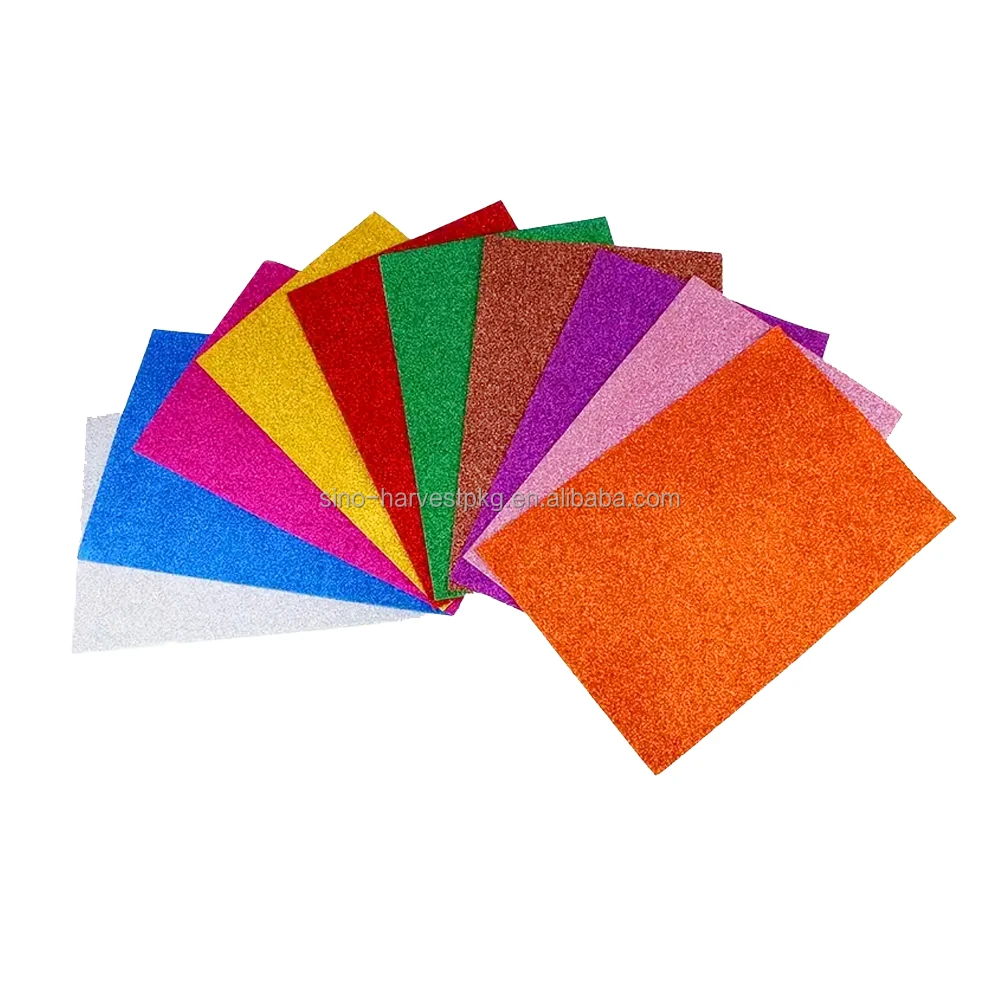 Custom Glitter Eva Foam Sheets Assorted Colors Craft Glitter Foam /Handicraft Crafts Foam Paper For Diy Arts And Crafts Product