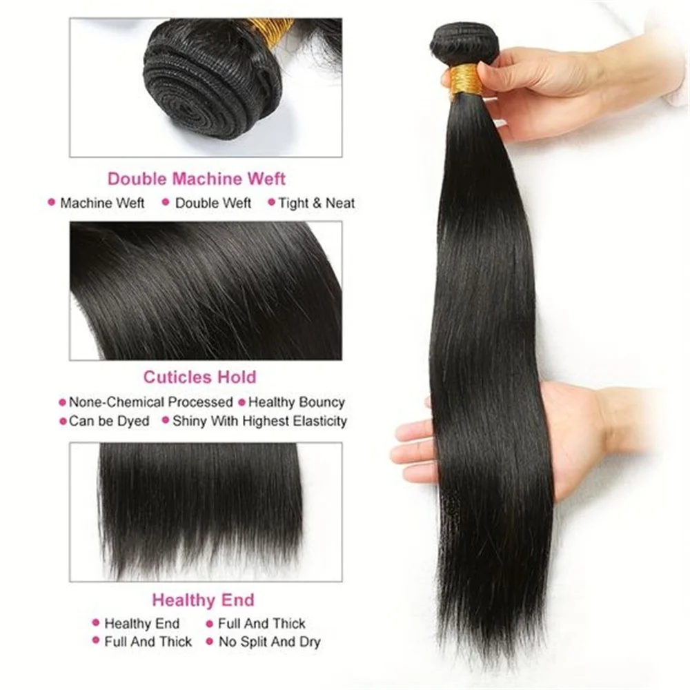 wholesale raw hair bundles overhead 16 inch hair extension human bone straight virgin bundles for women