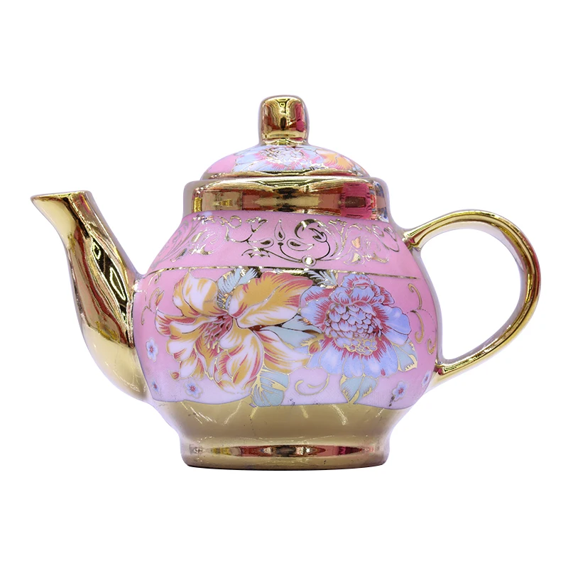 In Stock packing gift box tea pot set porcelain Coffee Luxury Ceramic Tea Pot Set With 4 Cups And Tea Pot