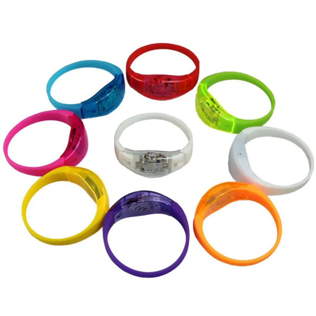 Top seller custom music rhythm sound activated silicone flash led light up wristbands bracelet for parties events concert bar