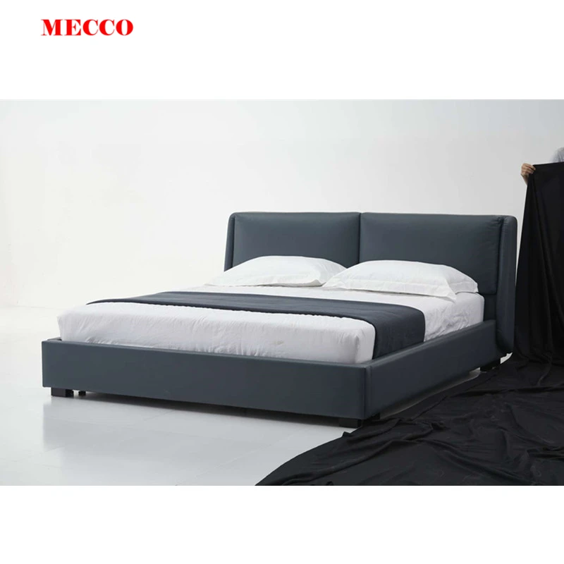 
Mecco Wholesale Storable Modern Bed Leather Solid Wood Feet Storage Hotel Furniture 5 Star Beds Available Bedroom Bed Modern 