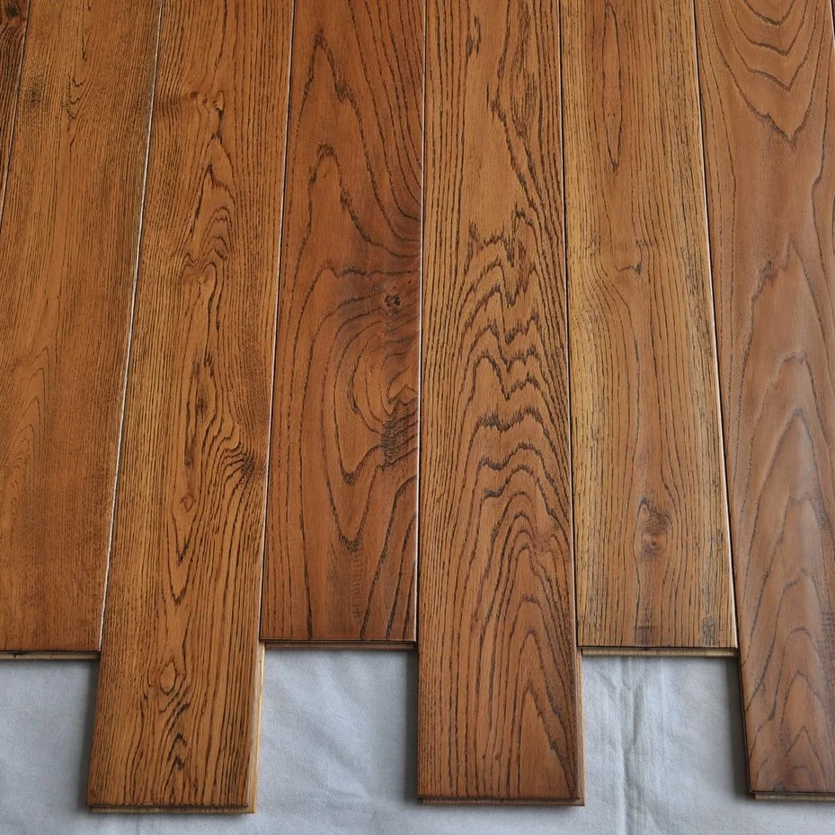 Best Selling Indoor solid oak flooring handscraped, hardwood floor hot sale for residential