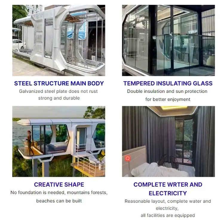 Good Security Space Capsule Container Home Capsule House Commercial Space Capsule Mobile House For Living