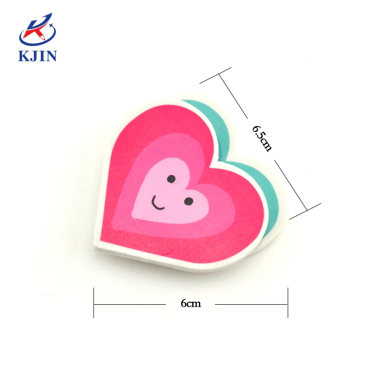 LOW MOQ wholesale New stationery cartoon shape rubber kids kawaii Rubber Eraser hot sale heart shape eraser