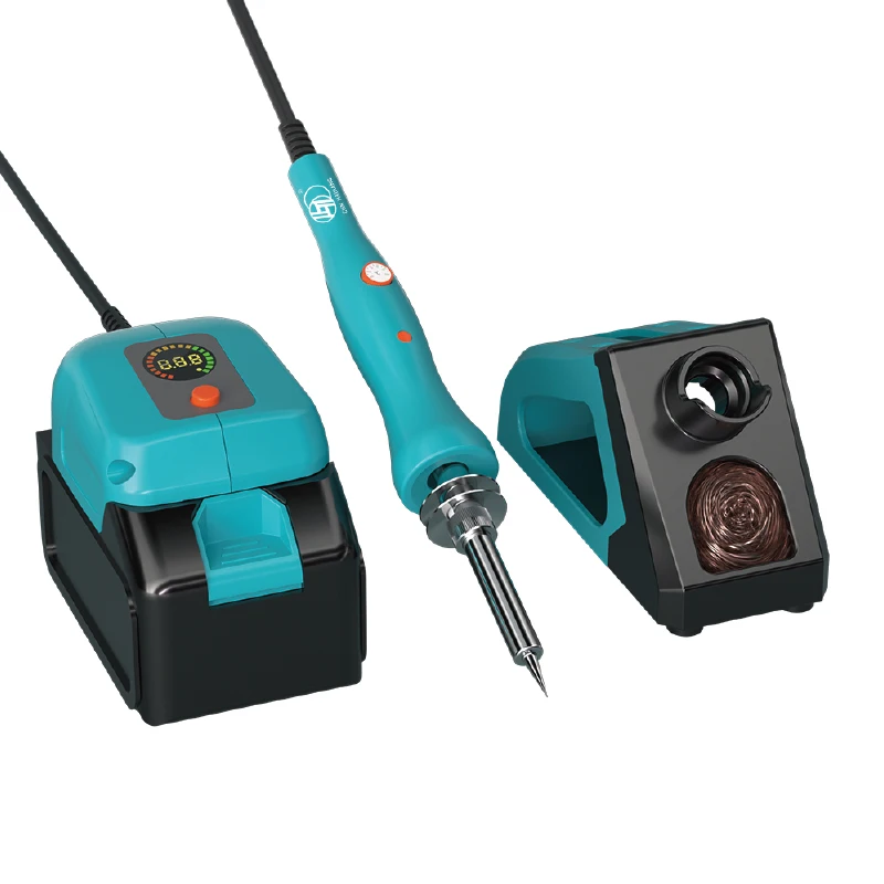 HL306 portable cordless automatic quick soldering station with battery status and temperature control