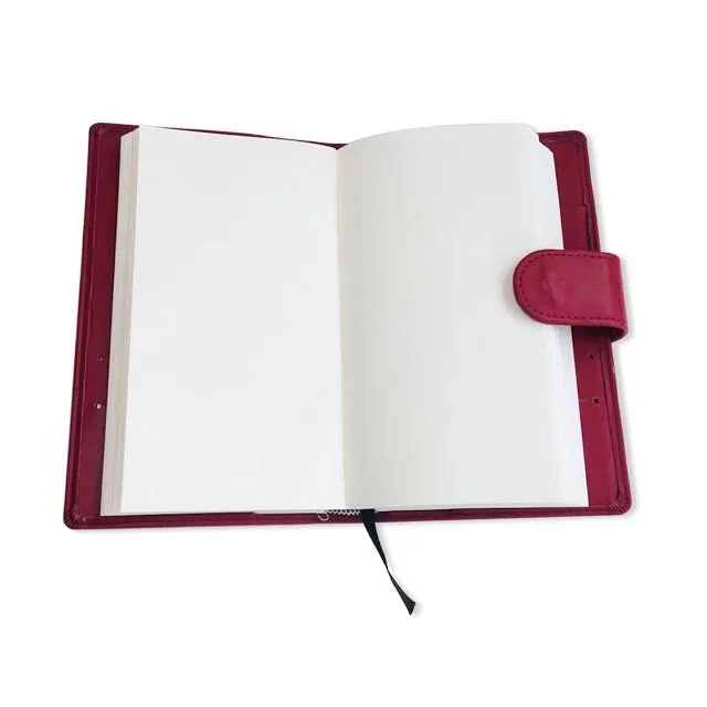 Custom logo high quality pu leather A5 A6 B6 daily agenda planner gilded edges thick pages notebook
