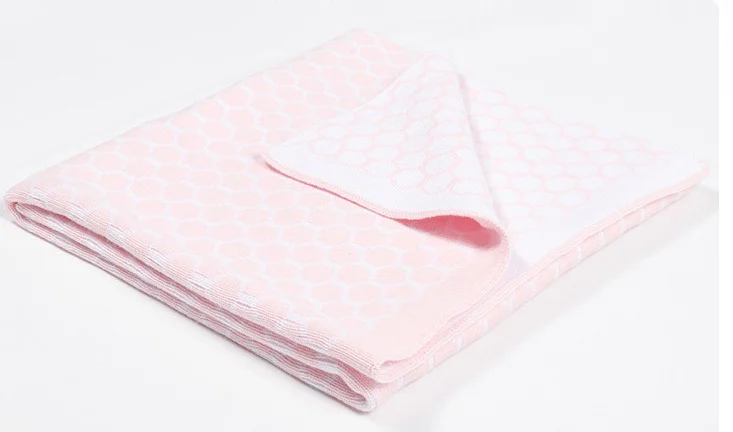 Nice price soft cotton baby  pure cotton knitted blankets knit baby for baby