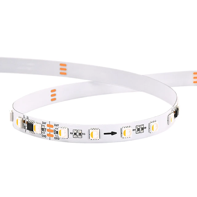 Цифровая гибкая светодиодная лента Ucs2904 Dc12v 84 светодиода 14 пикселей 5050 Smd Светодиодная Rgbw для украшения дома