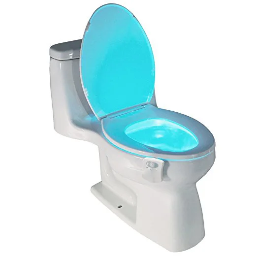 Smart PIR Motion Sensor Toilet Seat Night Light 8 Colors Waterproof Backlight for Toilet Bowl LED Luminaria Lamp WC Toilet Light