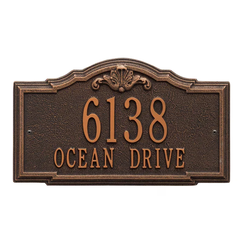 Custom Outdoor Memorial Bronze Plaque Stainless Steel Brass Signage Metal Logo house number door