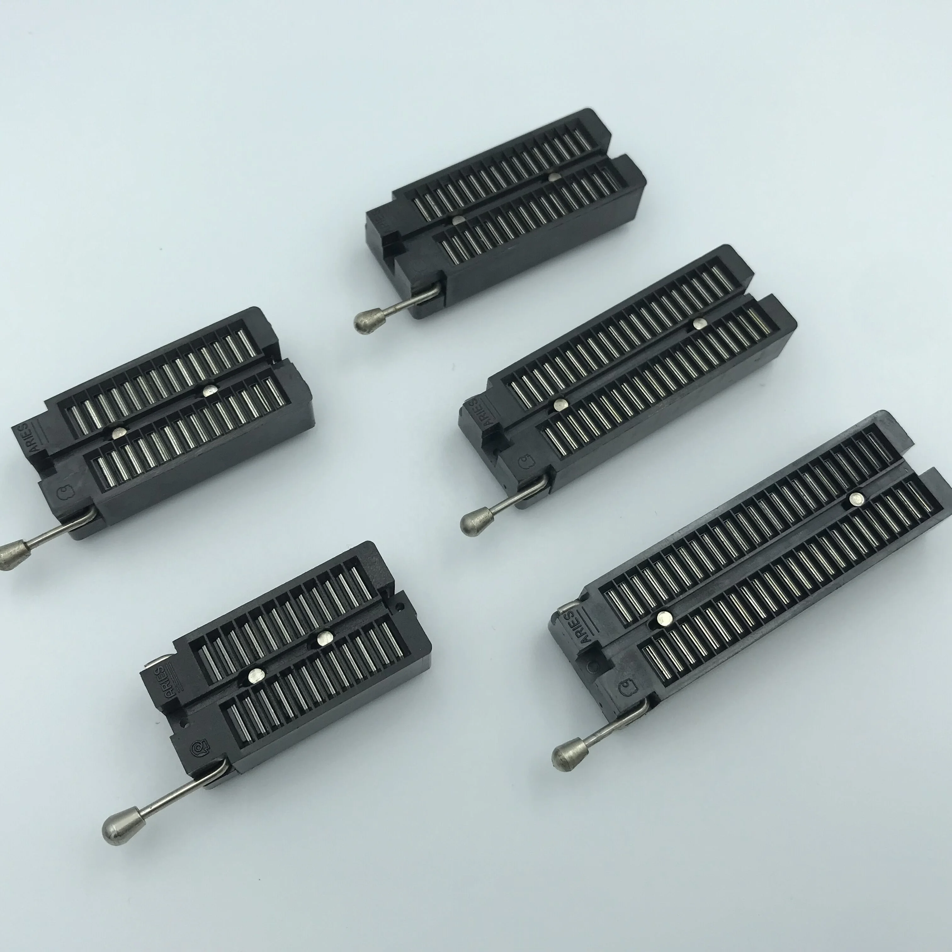  2 54 мм тестовая розетка ZIF IC с круглым штырем черного